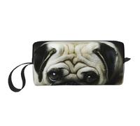 Pug Perros Tristes Perros Tristes Pug Mascotas Pug, Bolsa de Maquillaje Bolsa de cosméticos Bolsa de artículos de tocador de Viaje portátil Bolsa de Maquillaje