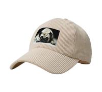 Pug Perros Tristes Perros Tristes Pug Mascotas Pug, Gorra de béisbol de Pana para Hombres y Mujeres, Ajustable, clásica, para papá, Sombreros de Camionero