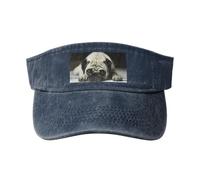 Pug Perros Tristes Perros Tristes Pug Mascotas Pug, Sombreros Deportivos con Visera, Gorra de béisbol Superior vacía, Gorra con Visera de protección Solar