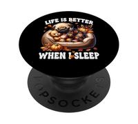Pug Puppy Funny Fall Saying For Pug Mom Cute Autumn Sleep PopSockets PopGrip Adhesivo