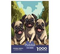 Pug Puzzle Imposible,desafío para Adultos Entretenimiento Creativo 1000 Piezas Obra De Arte De Juego De para Adultos Y Niños Mayores De 12 Años 38x26cm/1000pcs