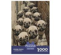 Pug Puzzles Imposible,desafío for Adults Entretenimiento Creativo 1000 Piezas Obra De Arte De Juego De para Adultos Y Niños 70x50cm/1000pcs