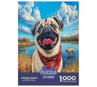 Pug Puzzles Imposible,desafío for Adults Entretenimiento Creativo 1000 Piezas Obra De Arte De Juego De para Adultos Y Niños 38x26cm/1000pcs
