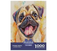 Pug Puzzles Imposible,desafío for Adults Juego EduGatoivo 1000 Piezas Obra De Arte De Juego De para Adultos Y Niños Mayores De 12 Años 38x26cm/1000pcs