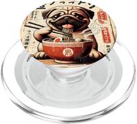 Pug Ramen Fideos Japonés Vintage Kawaii Anime PopSockets PopGrip para MagSafe