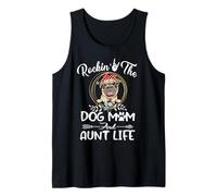 Pug Rocking The Dog Mom and Aunt Life Funny Mothers Day Camiseta sin Mangas