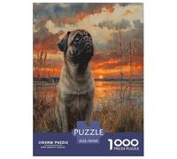 Pug Rompecabezas Imposible,desafío for Adults Juego EduGatoivo 1000 Piezas Obra De Arte De Juego De para Adultos Y Niños 70x50cm/1000pcs