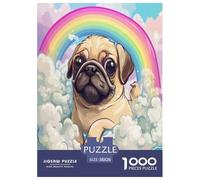 Pug Rompecabezas Imposible,desafío for Adults Juego EduGatoivo 1000 Piezas Obra De Arte De Juego De para Adultos, Regalos A Partir De 14 Años 38x26cm/1000pcs