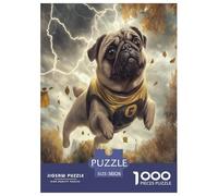 Pug Rompecabezas Imposible,desafío para Adultos Entretenimiento Creativo 1000 Piezas Obra De Arte De Juego De para Adultos Y Niños 38x26cm/1000pcs