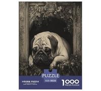 Pug Rompecabezas Imposible,desafío para Adultos Entretenimiento Creativo 1000 Piezas Obra De Arte De Juego De para Adultos Y Niños Mayores De 12 Años 38x26cm/1000pcs