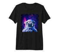 Pug Space Dog Astronaut Galaxy Dogs Funny Camiseta Premium