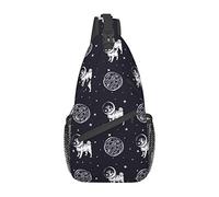 Pug Space Sling Bag, Chest Bag Daypack, Crossbody Sling Mochila para Viajes, Deportes, Correr, Senderismo
