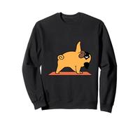 Pug Yoga Triangle Pose Sudadera