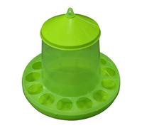 Pugermering Alimentador Automático para Aves Recipiente Dispensador Comedero Recarga Sencilla Función Ahorro de Adecuado para Explotación Avícola, 28x24cm Sin Soporte