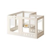 Pugermering Panel Industrial Modular con Puerta Segura y Pestillo Cercado Interior Plastico con Paneles TES Acuado para Juegos y Entrenamiento Mascotas en Habitaciones, Size to 1
