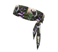 Pugs In The Garden - Diademas deportivas que absorben la humedad y absorben la humedad para hombres y mujeres