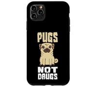 Pugs Not Drugs, Divertido Perro, mamá, Amante de Las Mascotas, Lindo Amante de los Pug Carcasa para iPhone 11 Pro MAX