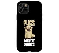 Pugs Not Drugs, Divertido Perro, mamá, Amante de Las Mascotas, Lindo Amante de los Pug Carcasa para iPhone 11 Pro