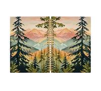 Pugwak Cuaderno de diario de campamento de montaña, cuaderno de senderismo de naturaleza de verano, rayado universitario, para el trabajo, la escuela, regalos para los amantes de los viajes