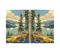 Pugwak Cuaderno de diario de paisaje de campamento, cuaderno de senderismo de naturaleza de verano, rayado universitario, para el trabajo, la escuela, regalos para amantes de los viajes, suministros