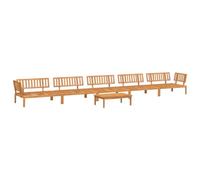 PUGYNBK Set de Sofa de Palets de Jardin 6 Piezas Madera Maciza de Acacia | Diseno de listones ventilados, modular y flexible, resistencia , facil limpieza, apto para patio y terraza