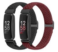 Puhuite Correa elástica trenzada compatible con Fitbit Inspire 3/Inspire 2/Inspire/Inspire HR/Fitbit Ace 3/Ace 2, correa elástica ajustable deportiva de nailon de repuesto para Fitbit Inspire