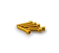 Puig 0258G Tornilleria rápida en aluminio con sistema de fijación segura para montaje y desmontaje ágil del carenado, Amarillo