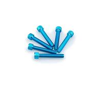 Puig 0516A Tornilleria rápida en aluminio con sistema de fijación segura para montaje y desmontaje ágil del carenado, Azul