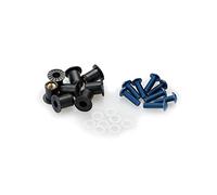 Puig 0957A Tornilleria rápida en aluminio con sistema de fijación segura para montaje y desmontaje ágil del carenado, Azul