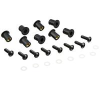 Puig 0957N Tornilleria rápida en aluminio con sistema de fijación segura para montaje y desmontaje ágil del carenado, Negro