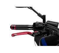 Puig 110RR Manetas adaptador mecanizado en aluminio Ergal 7075 anodizado para sistema de maneta con ajuste preciso y alta resistencia mecánica, Rojo