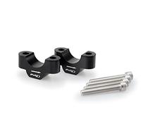 Puig 20308N Torretas elevadoras de manillar mecanizadas en aluminio anodizado con diseño Hi-Tech para mejorar ergonomía y control de conducción, Negro