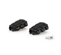 Puig 20851N Estriberas adaptadores de piloto mecanizados en Aluminio con Acabado anodizado y regulación milimétrica para Montaje preciso, Negro