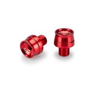 Puig 21014R Contrapesos Manillar Speed en aluminio mecanizado con diseño compacto y estilo racing para reducción de vibraciones, Rojo