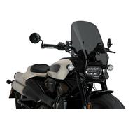 Puig 21322F New Generation Touring touring y aerodinámica en acrílico de 3 mm con toma de aire central que mejora protección y reduce turbulencias, Ahumado Oscuro
