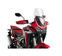 Puig 21396W Cúpula Touring alta y aerodinámica en acrílico CN de 4 mm con perfil redondeado, zona superior plana y deflectores que mejoran protección, Transparente