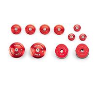 Puig 21432R Tapón de chasis en aluminio protector resistente, Rojo