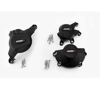Puig 21508N Tapas Protectoras del Motor Track protección en polímero termoplástico de alta resistencia para uso deportivo y competición, Negro