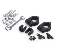 Puig 21788N Juego de Bridas 25,5 MM Beam 3.0, soporte de fijación para focos en tubos de 25 mm, fabricado en poliamida de alta resistencia para una sujeción firme y duradera, Negro