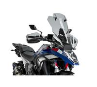Puig 21796W Cúpula Touring Plus con Visera alta y aerodinámica en acrílico de alto impacto con visera regulable que mejora protección y confort en ruta, Transparente