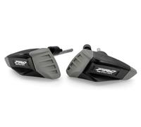 Puig 21813N Protectores de Motor Pro 2.0 en poliamida con zonas elastoméricas y diseño aerodinámico para protección avanzada, Negro