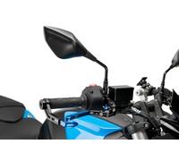 Puig 21821N Retrovisor Z3; derecho universal de varilla; carcasa plástica deportiva; espejo convexo antirreflejo; regulación manual fácil; diseño homologado y aerodinámico, Negro