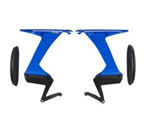 Puig 21858A Alerones Laterales Race aerodinámicos Downforce con diseño MotoGP en material acrílico y soportes flexibles para mejorar estabilidad y control, Azul