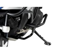 Puig 21876N Extensión Pata de Cabra con base ampliada en acero inoxidable y aluminio mecanizado para mayor estabilidad en superficies irregulares, Negro