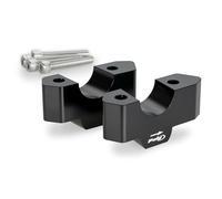 Puig 21879N Torretas elevadoras de manillar mecanizadas en aluminio anodizado con diseño Hi-Tech para mejorar ergonomía y control de conducción, Negro