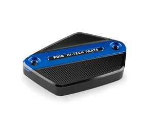 Puig 21923A Tapa depósito liquido de freno y embrague mecanizada en aluminio anodizado con diseño Hi-Tech para protección y estética, Azul