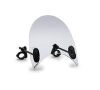 Puig 21931H Carenabrises para motos custom en metacrilato de 4 mm con diseño aerodinámico envolvente, alta protección frontal y fijación estable de cuatro puntos, Ahumado
