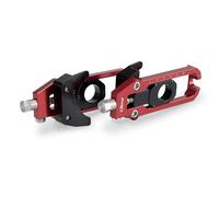 Puig 21954R Tensor de Cadena mecanizado en aluminio anodizado con sistema de regulación precisa y marcaje superior para ajuste fácil y seguro, Rojo