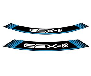 Puig 21959A Tiras en arco adhesivas en PVC de alta resistencia con diseño ancho y acabado duradero para personalización de llantas, Azul