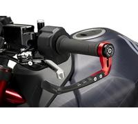 Puig 21994R Protector Maneta Embrague RAW con Contrapeso - Diseño Robusto y Adaptabilidad Universal, Rojo